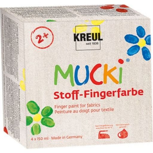KREUL Mucki Fabric Finger Paints Set Of 4 - 1 item