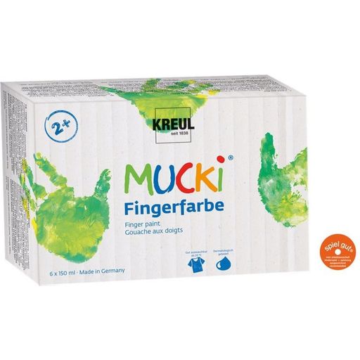 KREUL Mucki Finger Paints Set Of 6 - 1 item