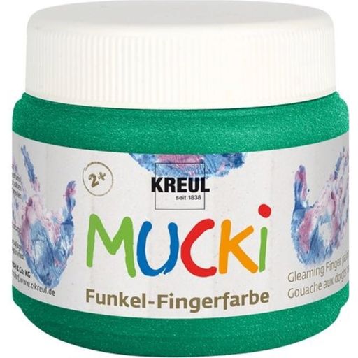 KREUL Mucki Sparkling Finger Paints - Emerald green