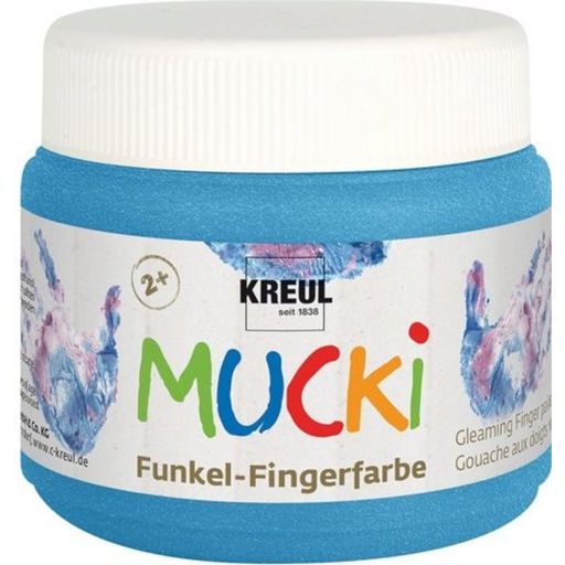 KREUL Mucki Sparkling Finger Paints - Diamond blue