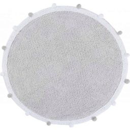 Lorena Canals Round Cotton Rug - Bubbly - Light Grey - White