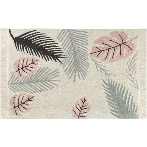 Lorena Canals Cotton Rug - Plants - Tropical Pink