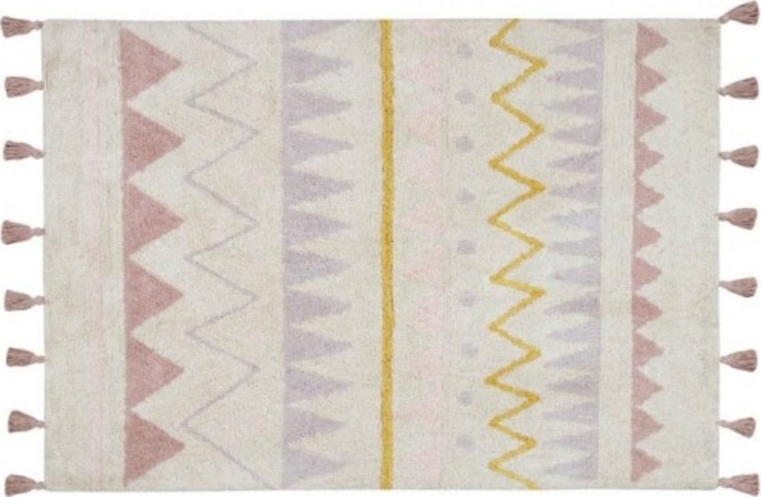 Baumwoll-Teppich Azteca Natural Vintage Nude - 120x160 cm