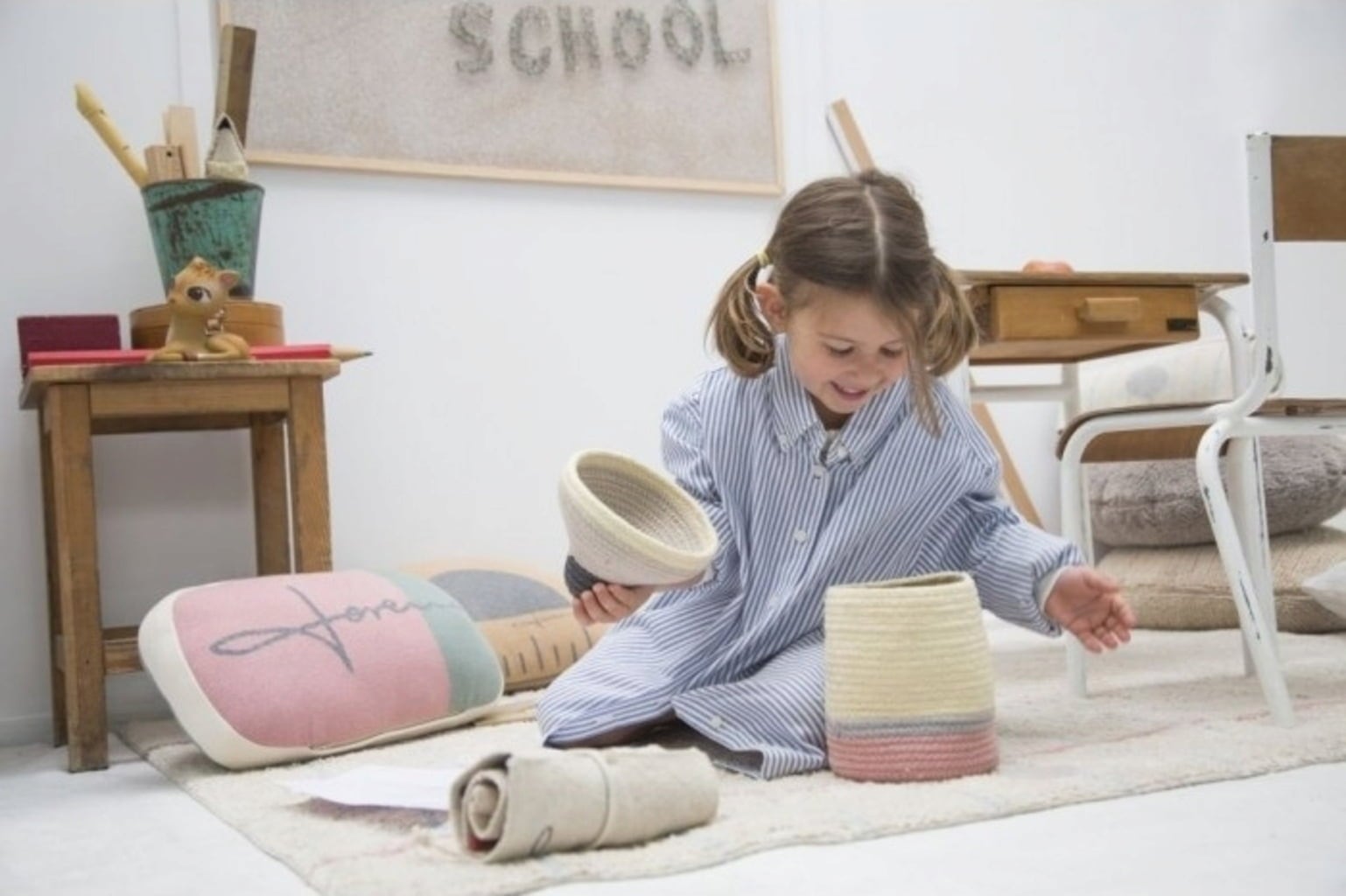 Lorena Canals Korb Back to School - H: 45cm, D: 25cm