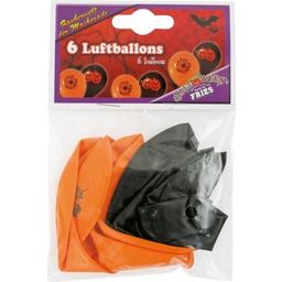 Fries Balloons, Black/Orange, 6 Items - 1 item