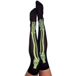 Fries Skeleton Knee Socks, glow in the dark - 1 item