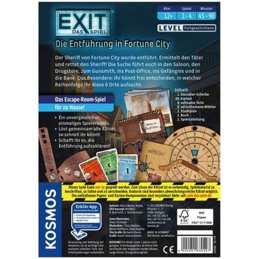EXIT - Das Spiel: Die Entführung in Fortune City (IN TEDESCO) - 1 pz.