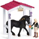 42437 - Horse Club - Box per Cavalli con Tori e il suo Cavallo Principessa - 1 pz.