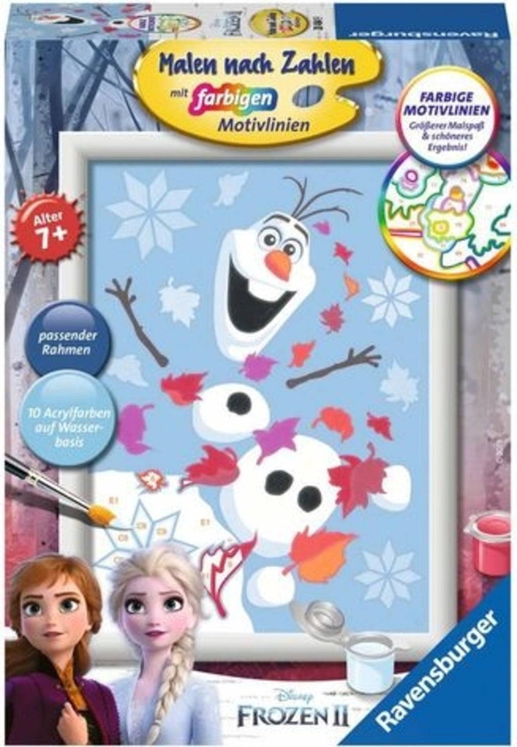 Painting by Numbers - Frozen 2 - Happy Olaf (CONFEZIONE E ISTRUZIONI IN TEDESCO) - 1 pz.