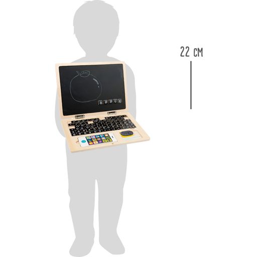 Small Foot Laptop in Legno con Lavagna Magnetica - 1 pz.