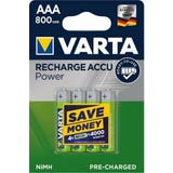 RECHARGE ACCU Power AAA 800 mAh - 4 St&uuml;ck