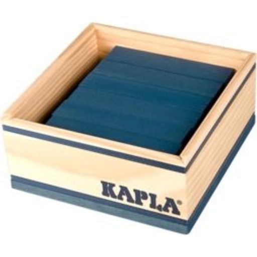 KAPLA Wooden Blocks, Dark Blue, Box of 40 - 1 item