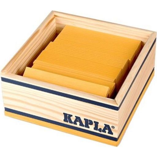 KAPLA Holzbausteine, gelb, 40er Box - 1 Stk