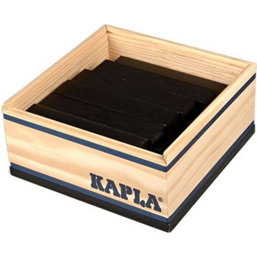 KAPLA Wooden Blocks, Black, Box of 40 - 1 item