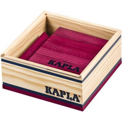 KAPLA Wooden Blocks, Violet, Box of 40 - 1 item