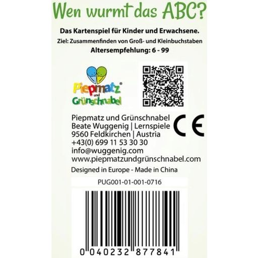 Piepmatz und Grünschnabel Wen wurmt das ABC? (IN TEDESCO) - 1 pz.