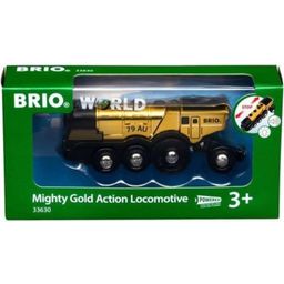 Golden Battery Locomotive With Light And Sound - 1 item