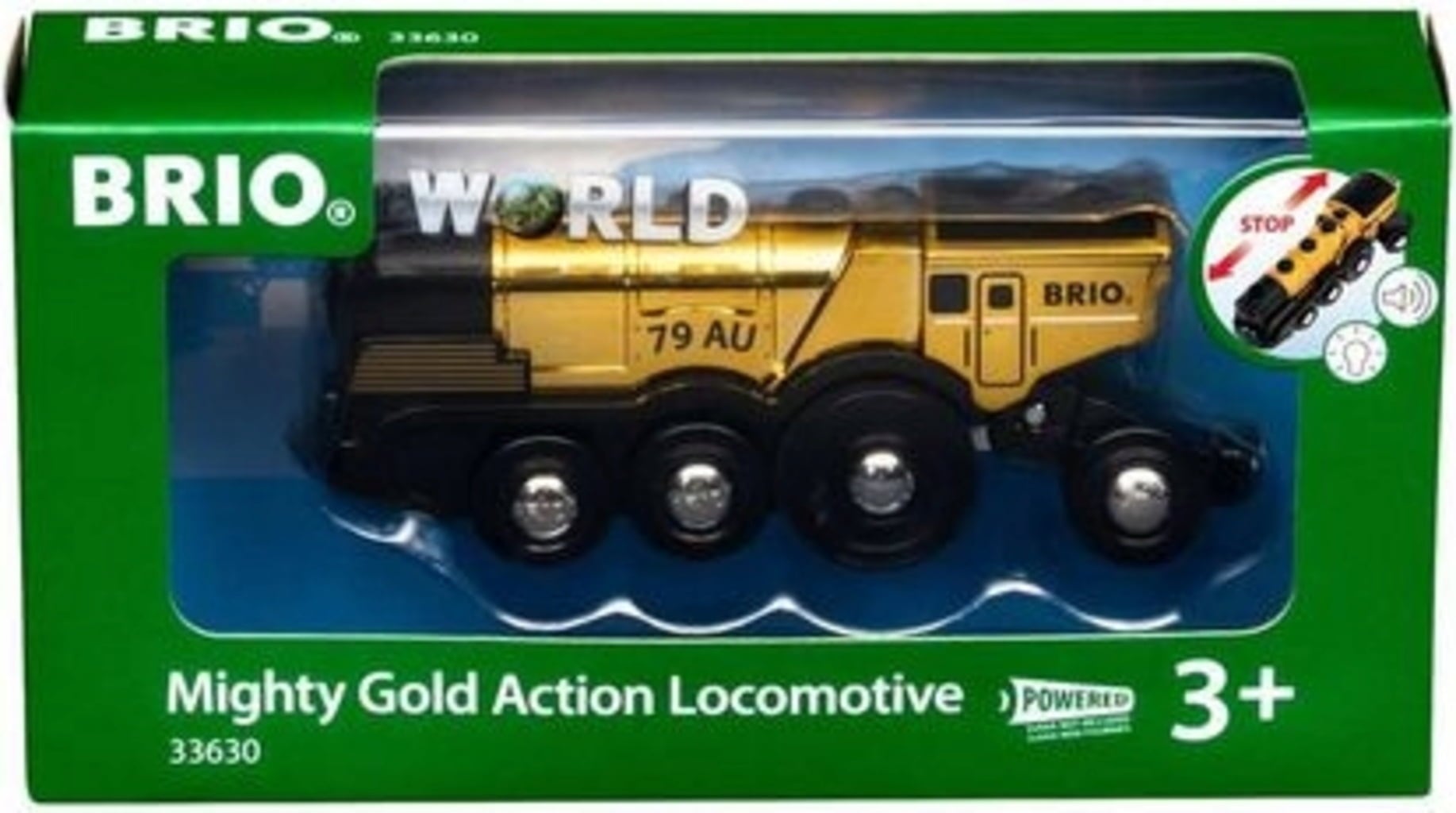 Brio Grande Locomotiva Dorata con Azioni - 1 pz.