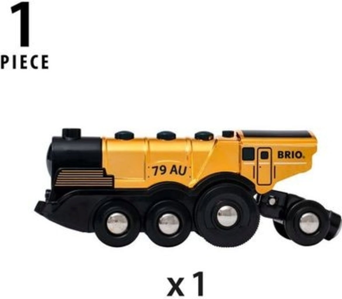 Brio Grande Locomotiva Dorata con Azioni - 1 pz.