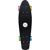 Authentic Skateboard Fun, Black With Neon Wheels