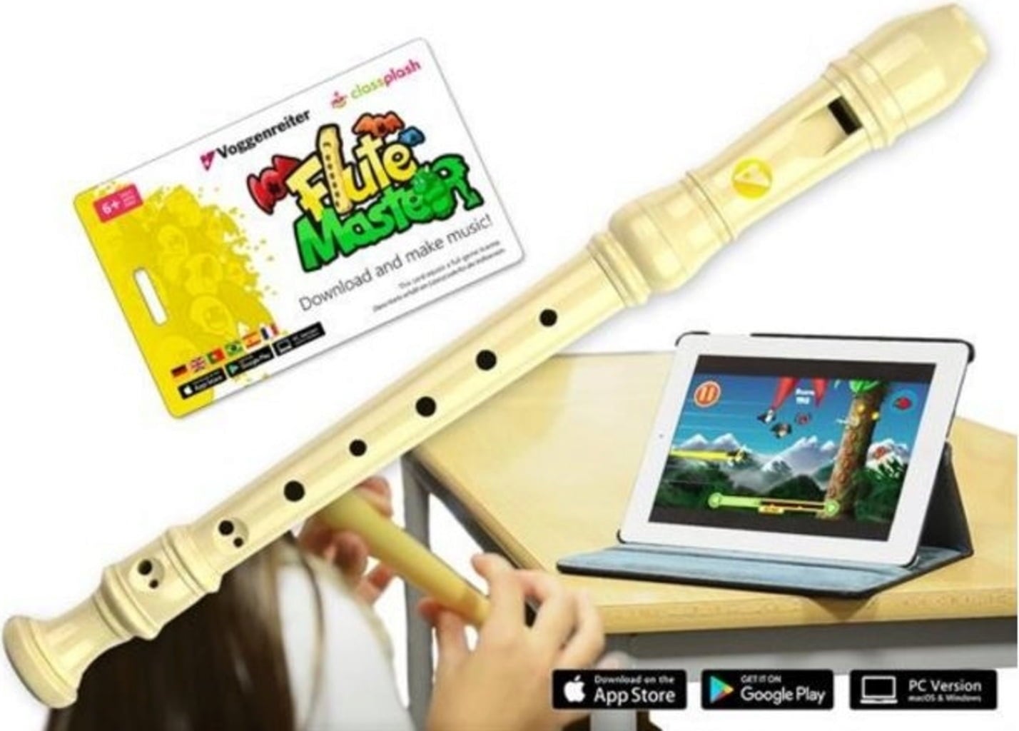 Voggenreiter Flauto in Plastica con App Flute Master - 1 pz.