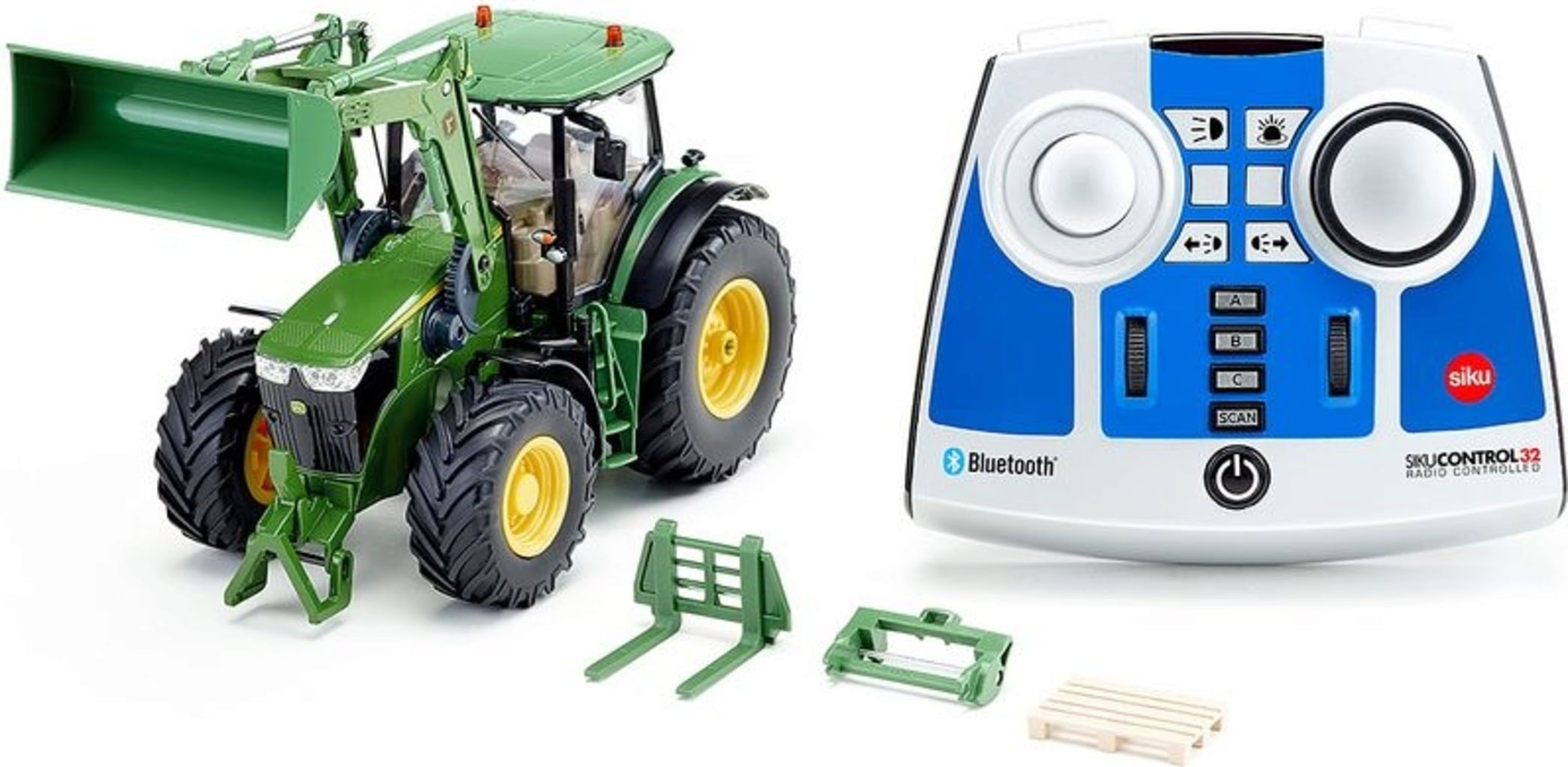 Control - John Deere 7310R con Caricatore Frontale e Modulo Telecomando Bluetooth - 1 pz.