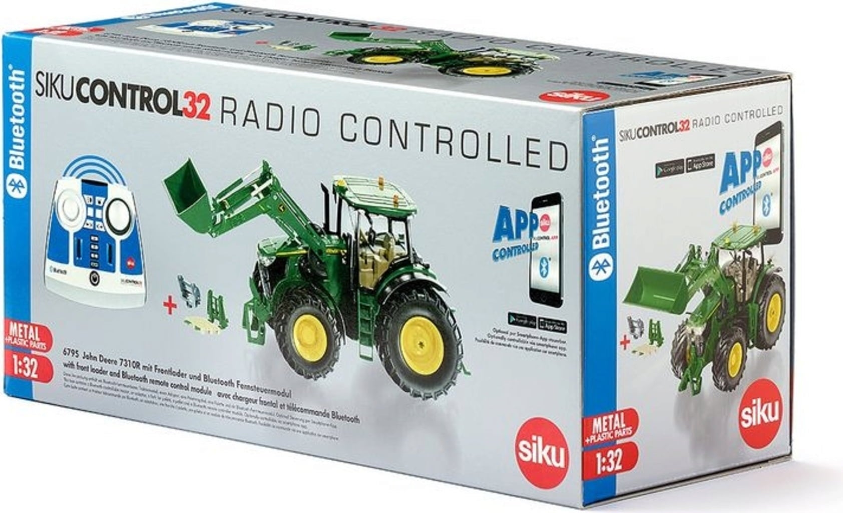 Control - John Deere 7310R con Caricatore Frontale e Modulo Telecomando Bluetooth - 1 pz.