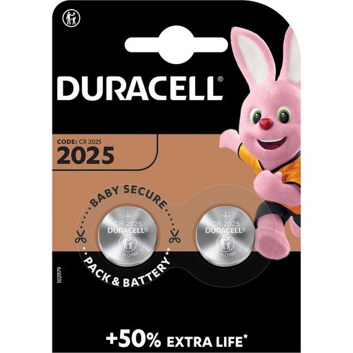 Duracell Litijevi gumbni bateriji CR2025 - 2 kosa