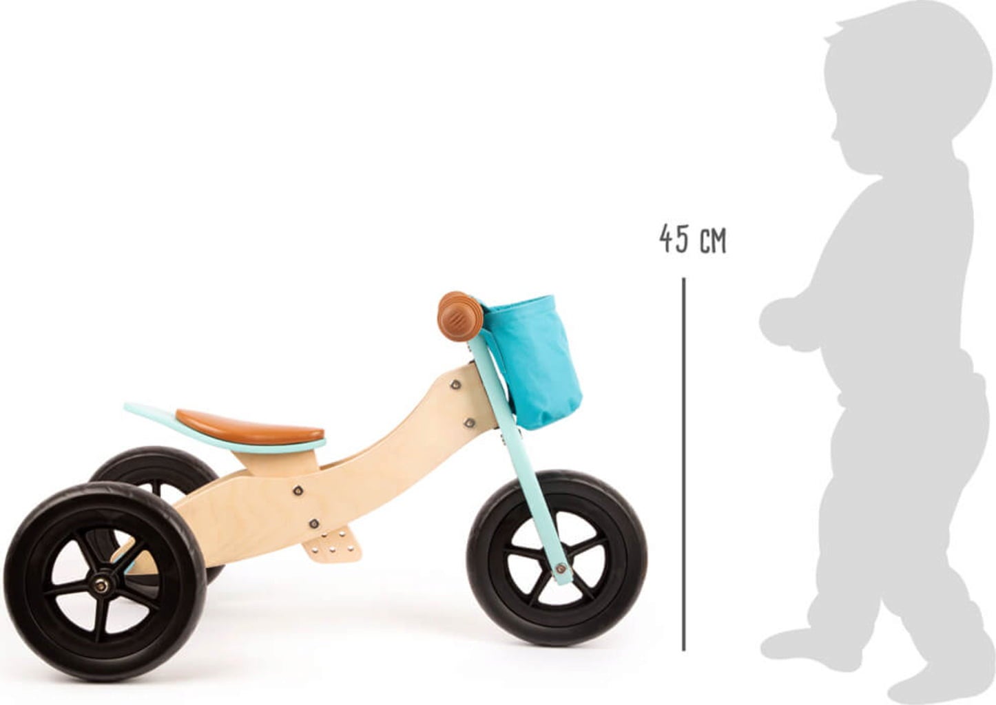 Small Foot Laufrad-Trike Maxi 2 in 1 Türkis - 1 Stk