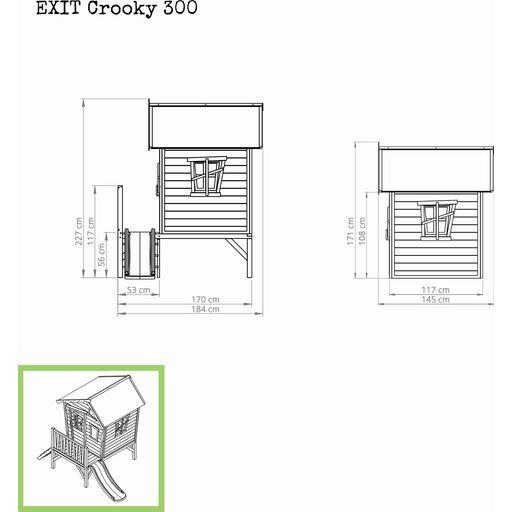 Exit Toys Crooky Wooden Playhouse 300 - 1 item