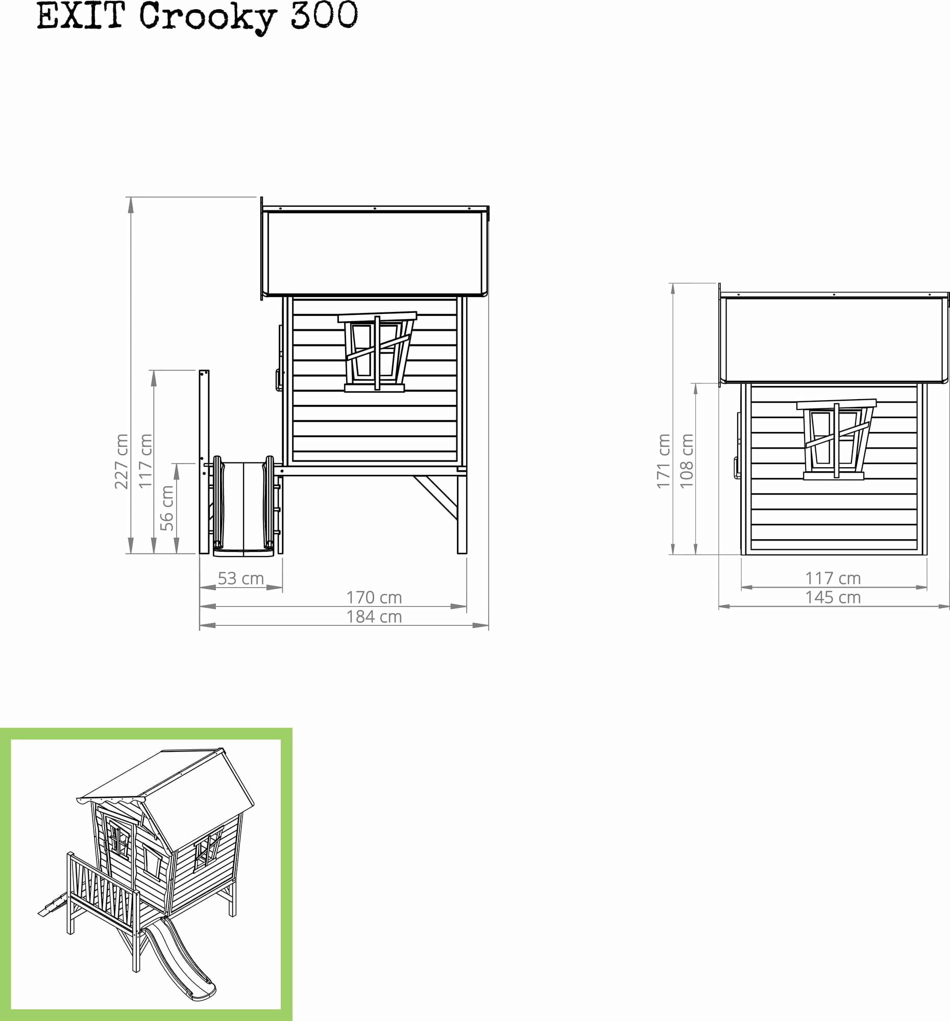 Exit Toys Casetta in Legno Crooky 300 - 1 pezzo