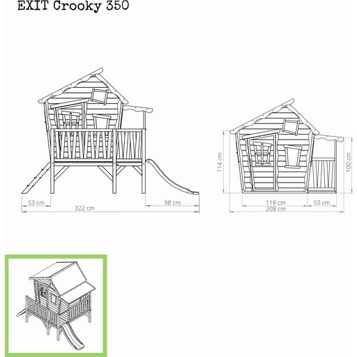 Exit Toys Crooky Wooden Playhouse 350 - 1 item