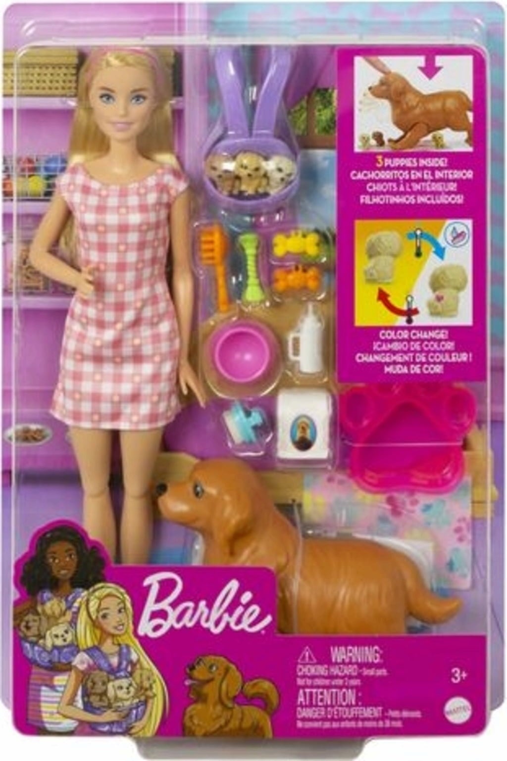Barbie con Cane e Cuccioli - 1 pz.