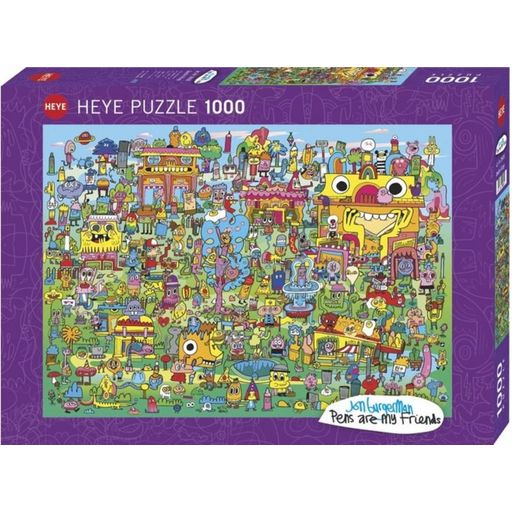 Heye Puzzle - Doodle Village, 1000 delov - 1 k.