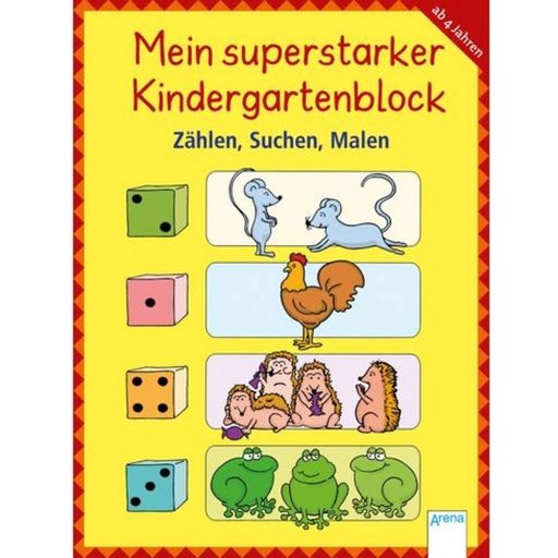 GERMAN - Mein superstarker Kindergartenblock - Zählen, Suchen, Malen - 1 item