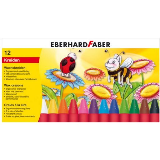 Eberhard Faber Three-Sided Wax Crayons, 12 - 1 set