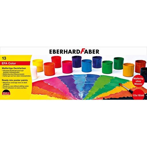 Eberhard Faber Malfertige Deckfarben 13 Stück - 1 Set
