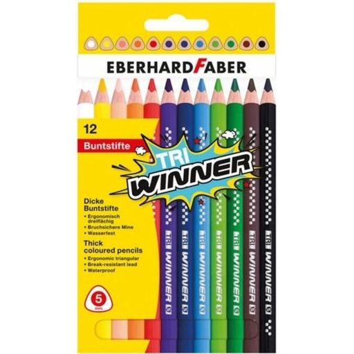 Eberhard Faber Matite Colorate TRI Winner 12 Pezzi - 1 set