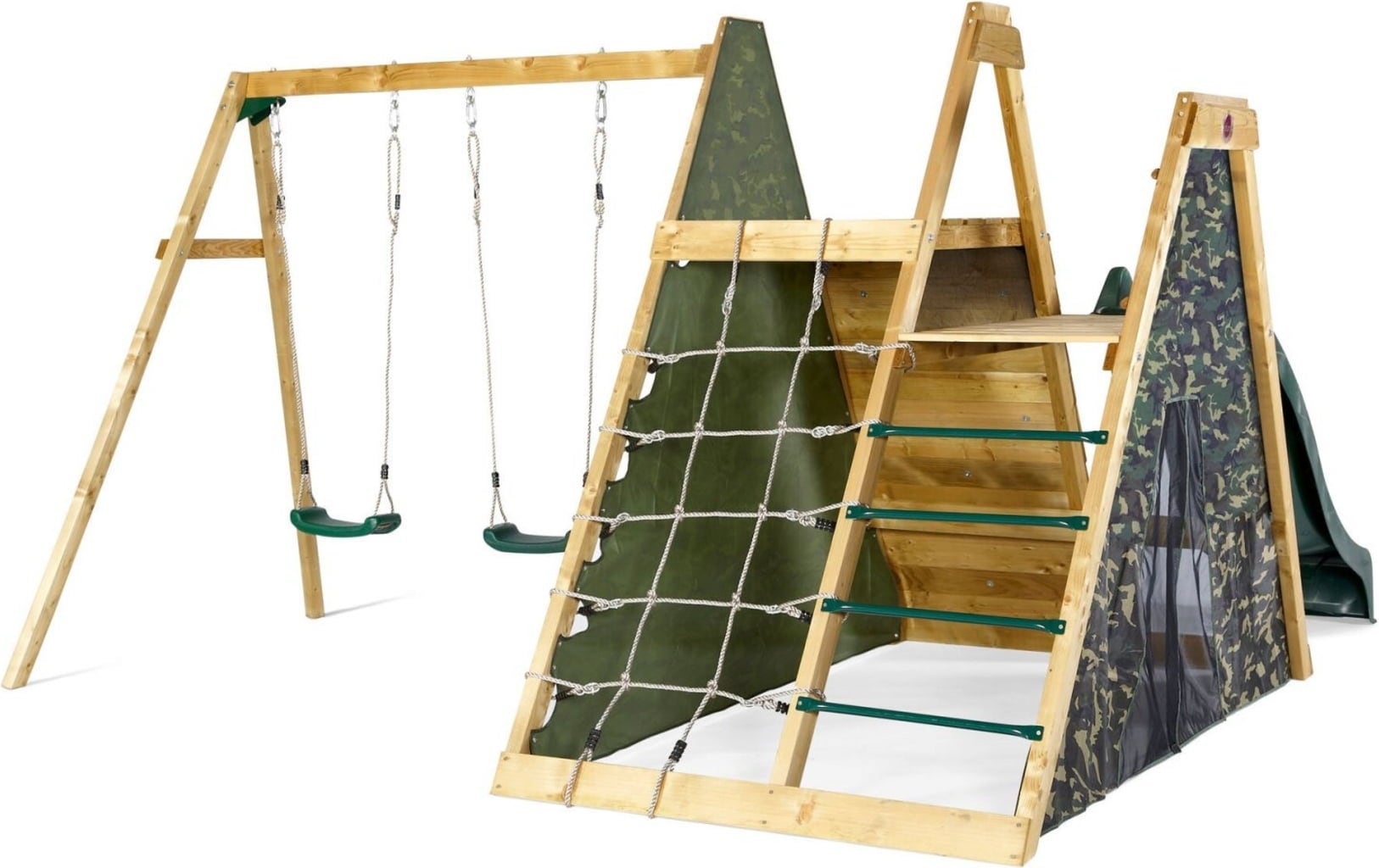 Plum Holz Kletterpyramide mit Doppelschaukel - 1 Stk