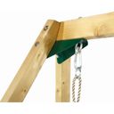 Wooden Climbing Pyramid With Double Swing - 1 item