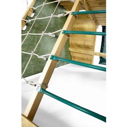 Wooden Climbing Pyramid With Double Swing - 1 item