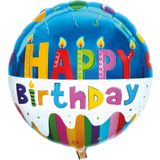  "Happy Birthday" with Cake Print - Foil Balloon