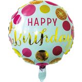 Balon iz folije "Happy Birthday", metallic