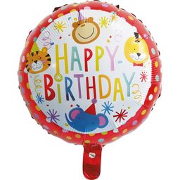 Folien-Ballon "Happy Birthday", Tierdruck