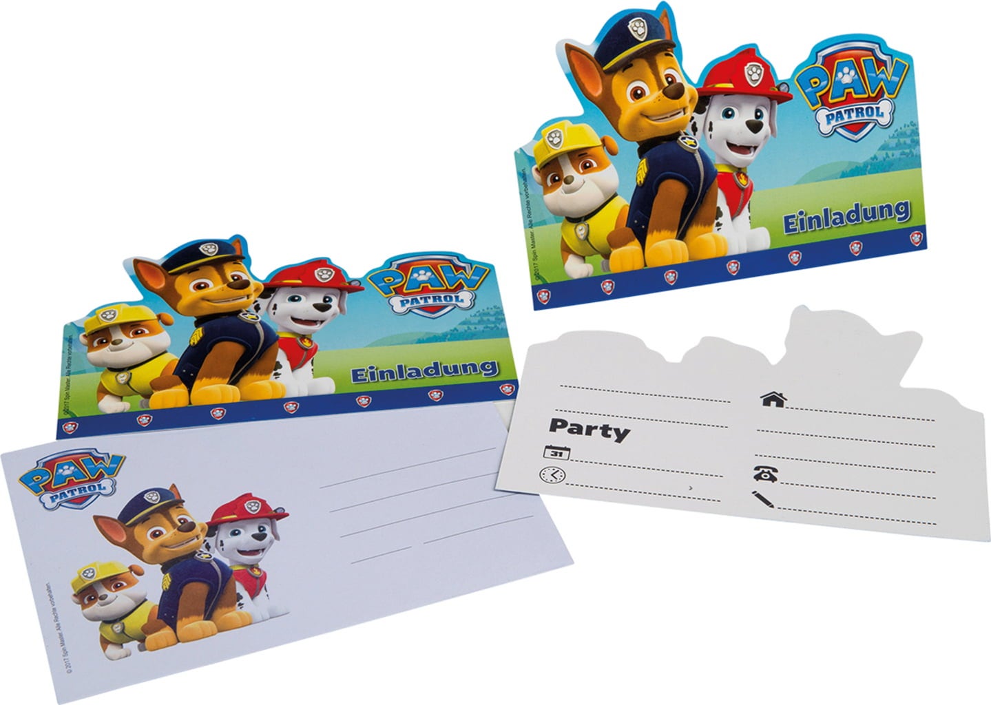 TIB Heyne Einladungskarten "Paw Patrol", 6 Stk
