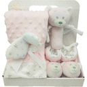 ToyToyToy Baby Blanket, Shoes & Teddy Bear, Pink
