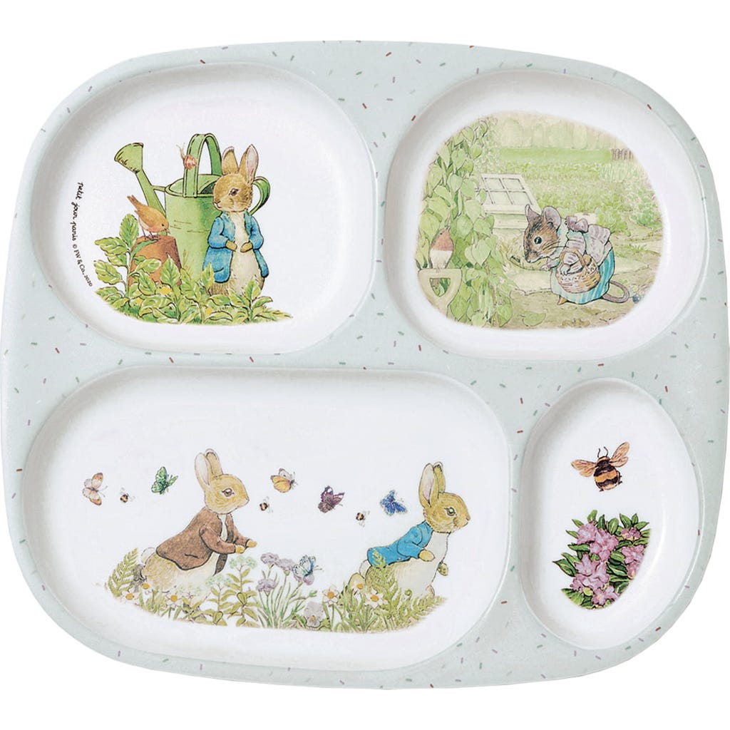 【値下げ】 PETER RABBIT FINGER PLATE DESSERT PLATE PETER RABBIT BLUE
