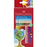 Faber-Castell Matite Colorate Grip Colour, 24 Pezzi