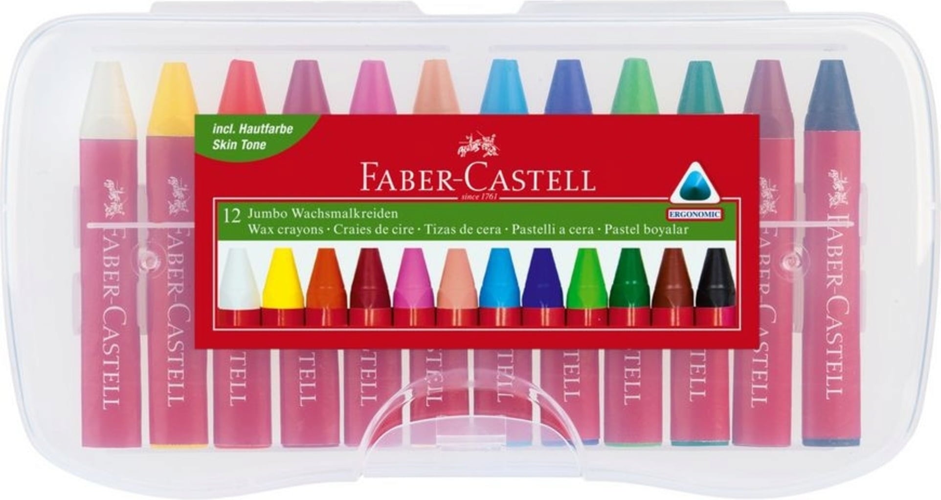 Faber-Castell Pastelli a Cera Jumbo 12 Pezzi