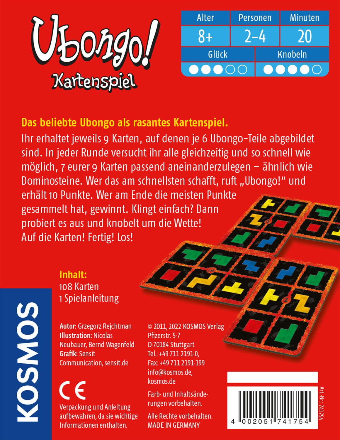 KOSMOS Ubongo - Das Kartenspiel - 1 Stk
